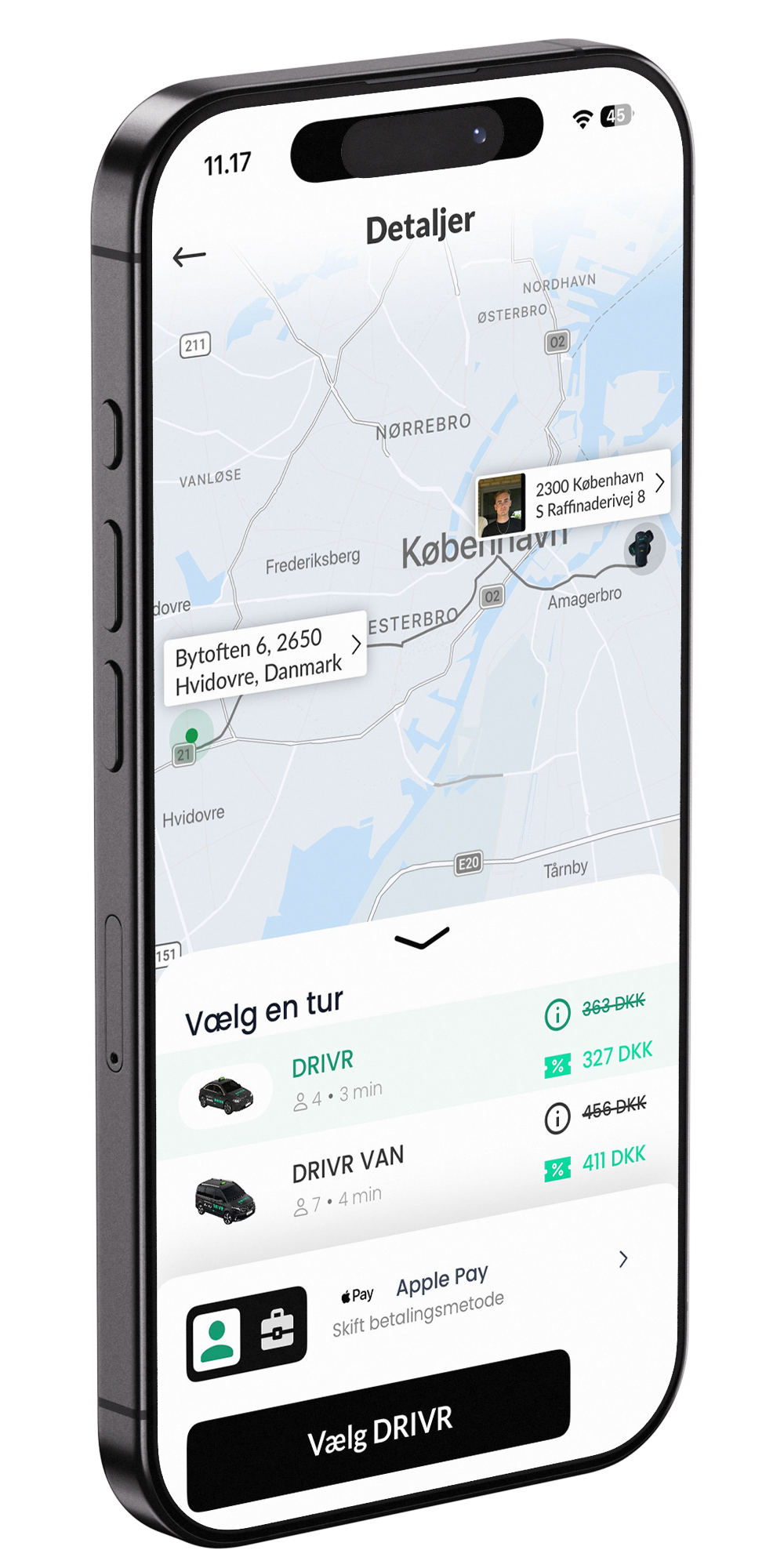 DRIVR taxa app